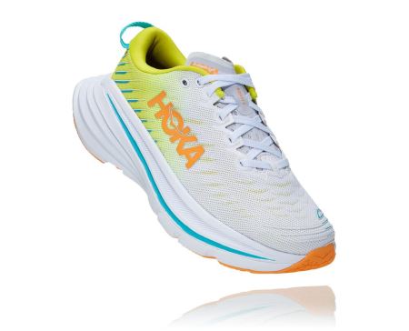 Hoka One One Bondi X Dama - Adidasi Alergare Stabili Albi / Roz | RO-X3O61m5